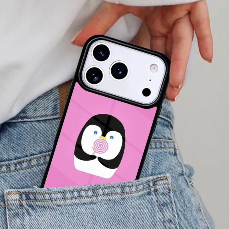 Cute Penguin Phone Case for iPhone 16e 15 14 13 12 17 Pro Max Plus Air 17pro Cover Coque