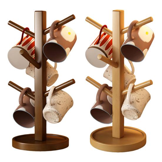 Настольная полка-держатель для стаканов из массива дерева, перевернутый держатель для чашек, несущая способность, штабелируемый, для кухни, ресторана, дома