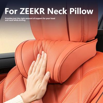 Роскошная кожа Наппа Латексная Автомобильная Подушка для Шеи Для ZEEKR 001 FR 007 7GT 009 Grand X 7X MIX 9X Эргономичная Поддержка Автомобильная Подушка для Поясницы