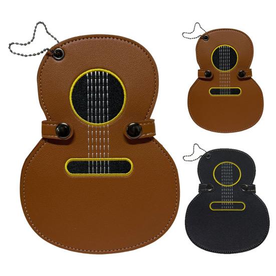 Чехол для медиатора из искусственной кожи в форме гитары, держатель для медиатора на 17 слотов, сумка для хранения медиаторов, подарки для любителей гитары