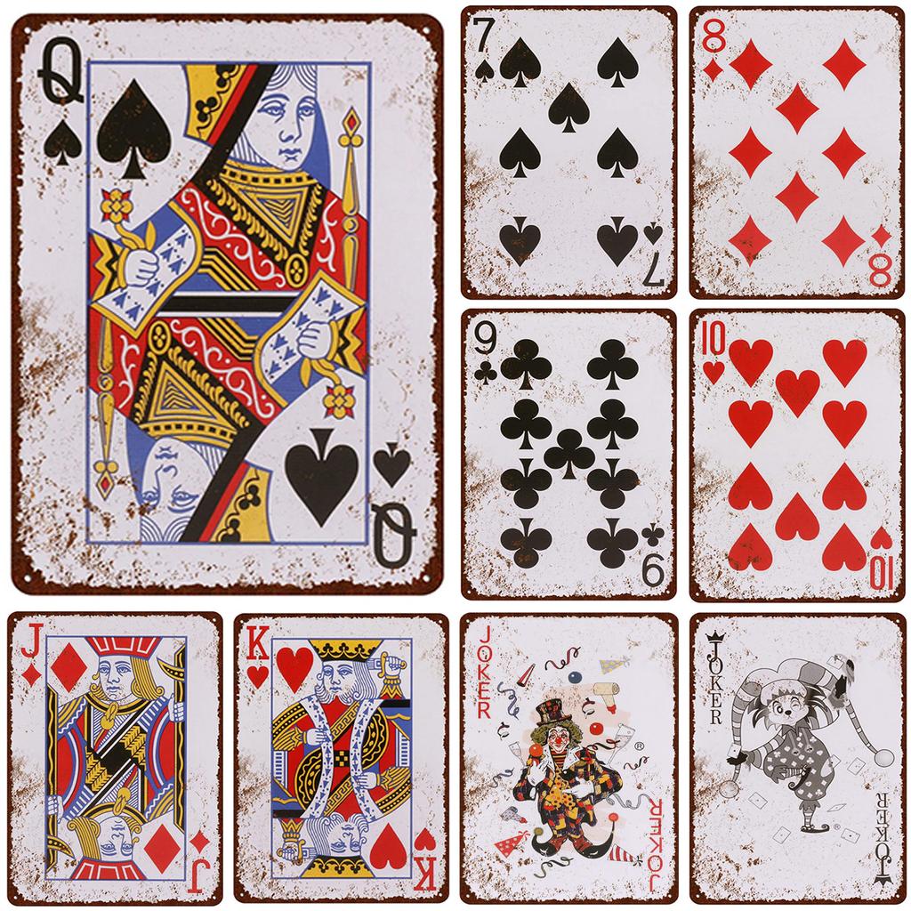 Металлические жестяные знаки Poker Jokers King настенное украшение табличка винтажный художественный постер железная картина для Man Cave Home Cafe Garden Club Bar