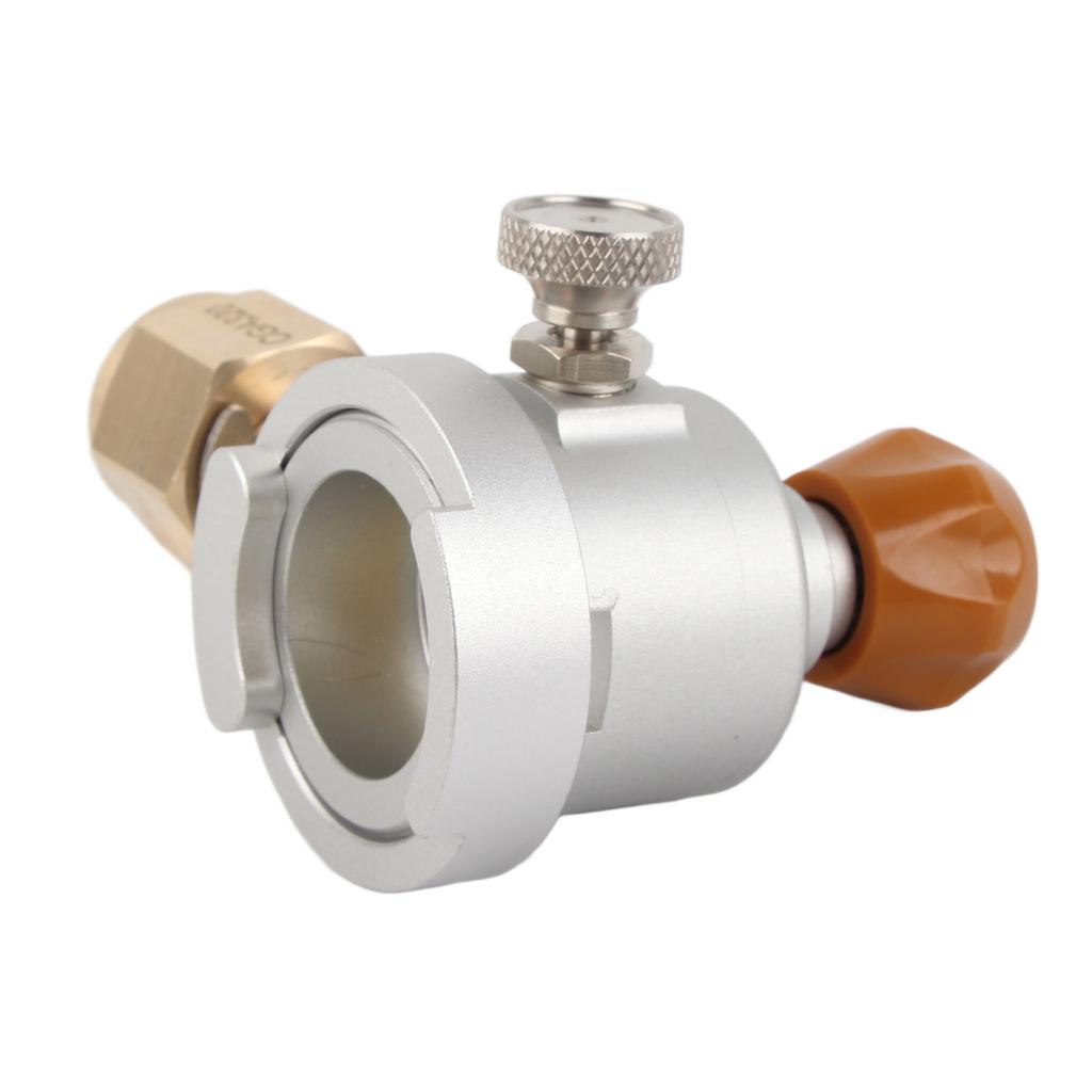 CO2 Filling Adapter for DUO for Terra for Art Soda Maker CGA320 CO2 Cylinder Silver Male Adapter