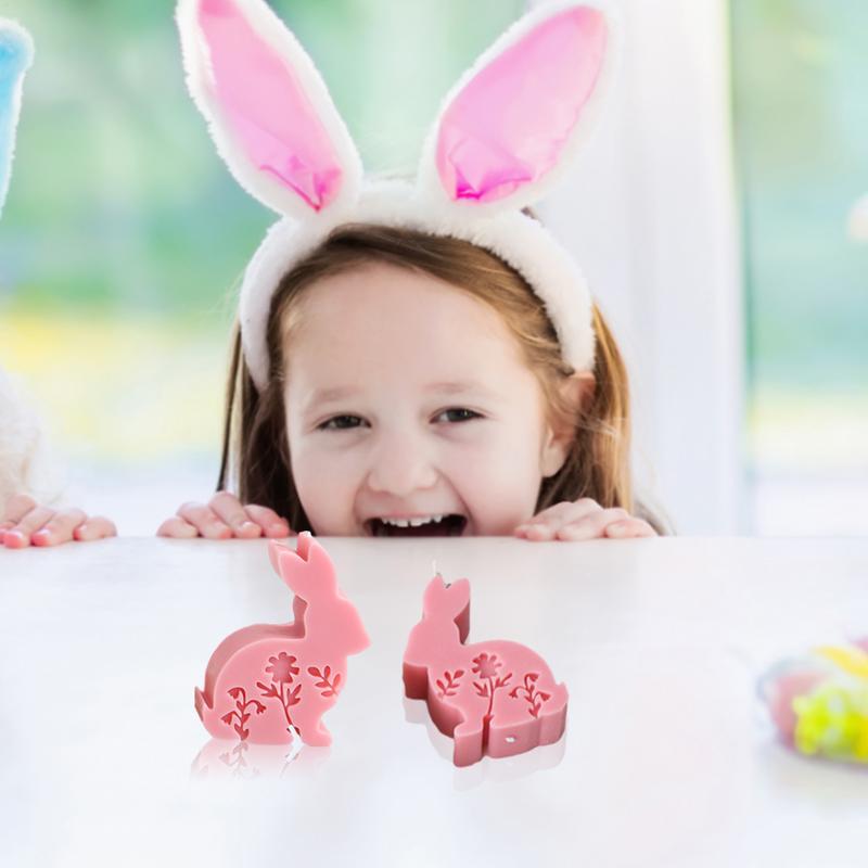 Формы Пасхального Кролика Силиконовые для литья смолы Форма Кролика для изготовления свечей Гибкие поделки Формы из смолы Декор стола Изготовление свечей