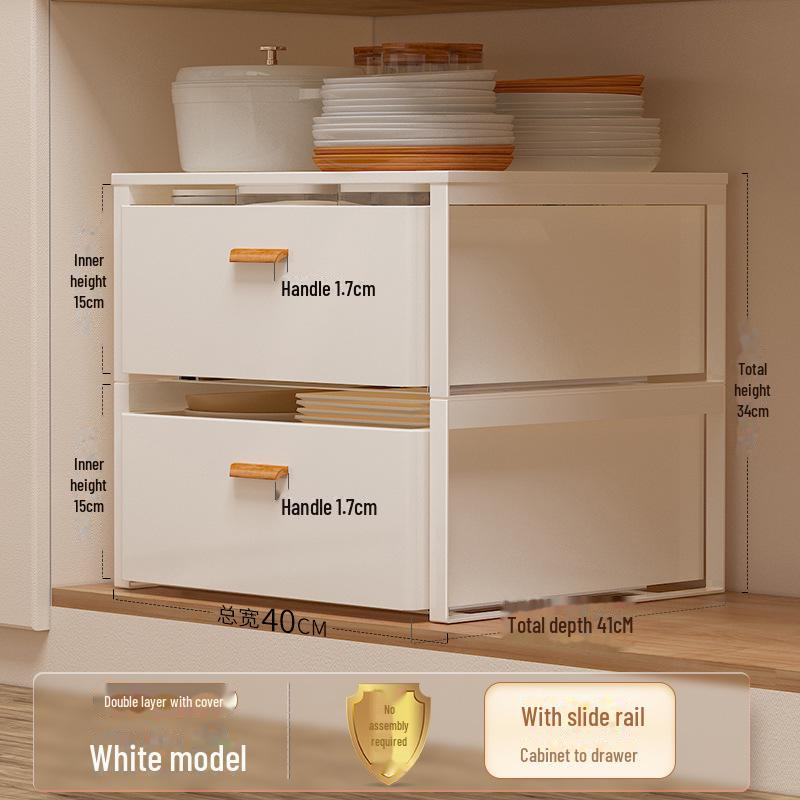 Стойка для шкафа с ящиками: Выдвижная корзина для специй и мисок