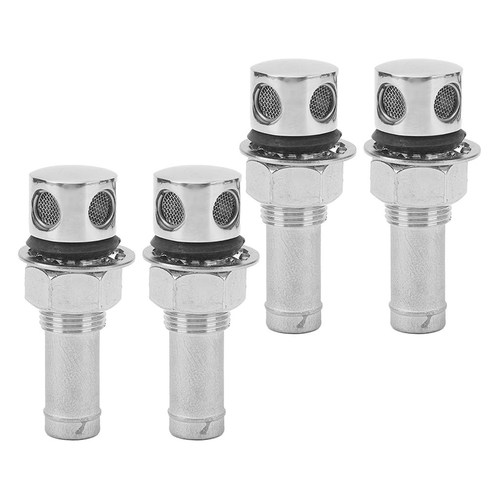 4pcs Marine Fuel Gas Tank Vent Stainless Steel 316 Straight Boat Fuel Vent for 5 8inch Hose