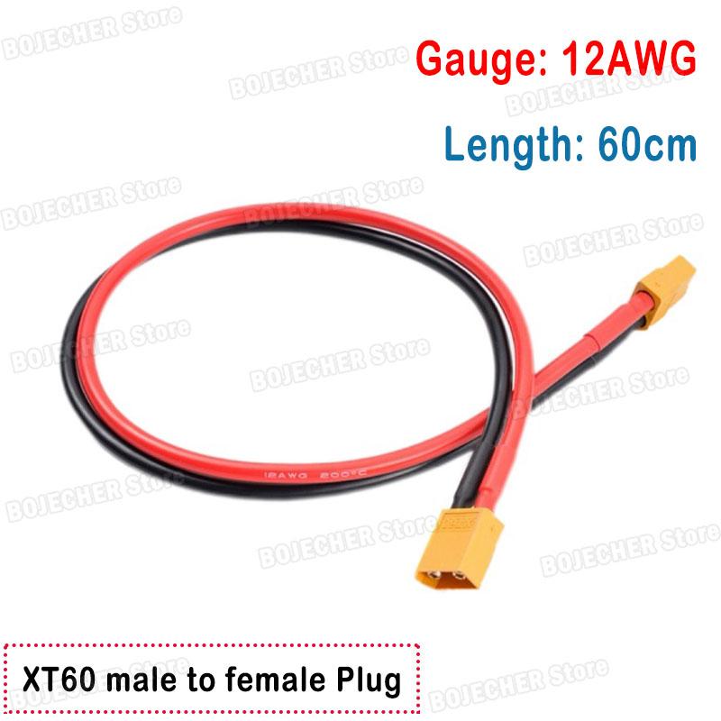 XT60 12AWG Parallel Battery Connector Male To Female Dual Extension Cable Silicone Tinned Copper Wires For RC Drone Boat Motor