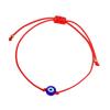 Red & Black Evil Eye Woven Bracelet - Protective Hand Rope for Couples