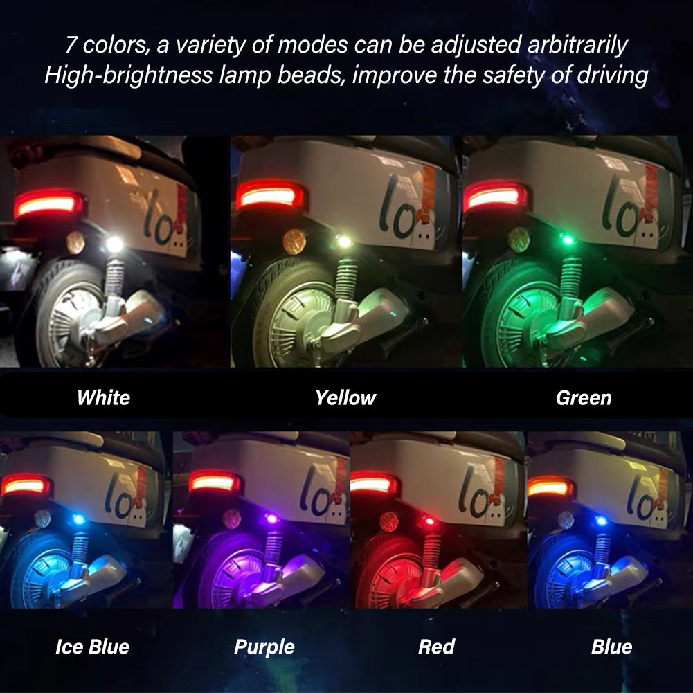 2Pcs 7 Colors Drone Strobe Light USB LED Anti-Collision Bike Tail /Model Aircraft Night Flying Mini Signal Flashing Warning Light
