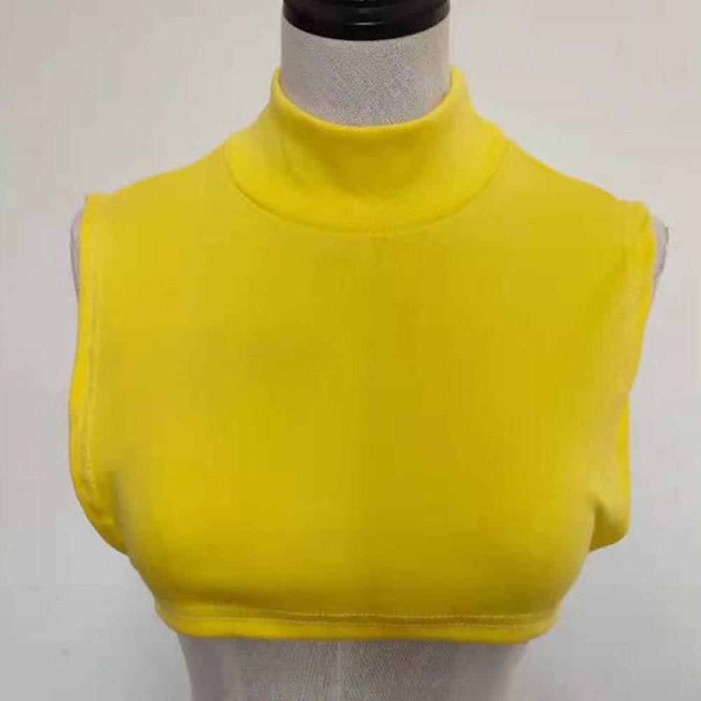 Women Soft Modal Fake Collar Turtleneck Solid Color Muslim Hijab Extensions Mock Neck Cover Blouse Sweater Detachable Collars