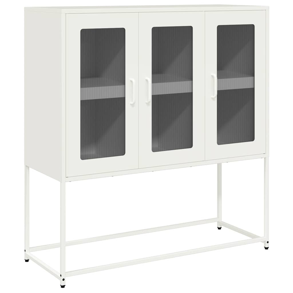 Sideboard White 100.5 x 39 x 107 cm Cold Rolled Steel