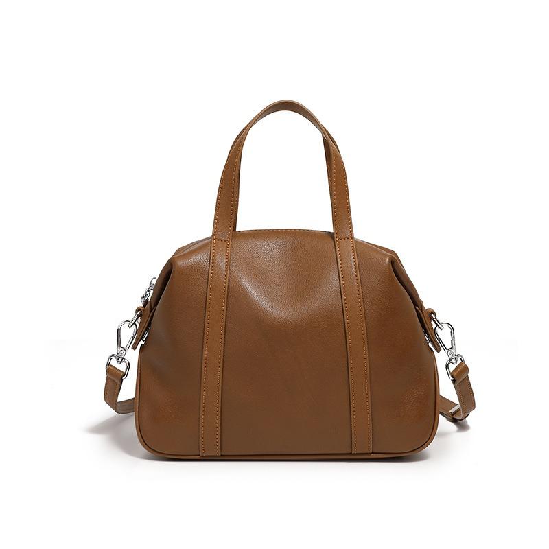 Zency Women's Luxury Solid Color Cowhide Leather Handbag