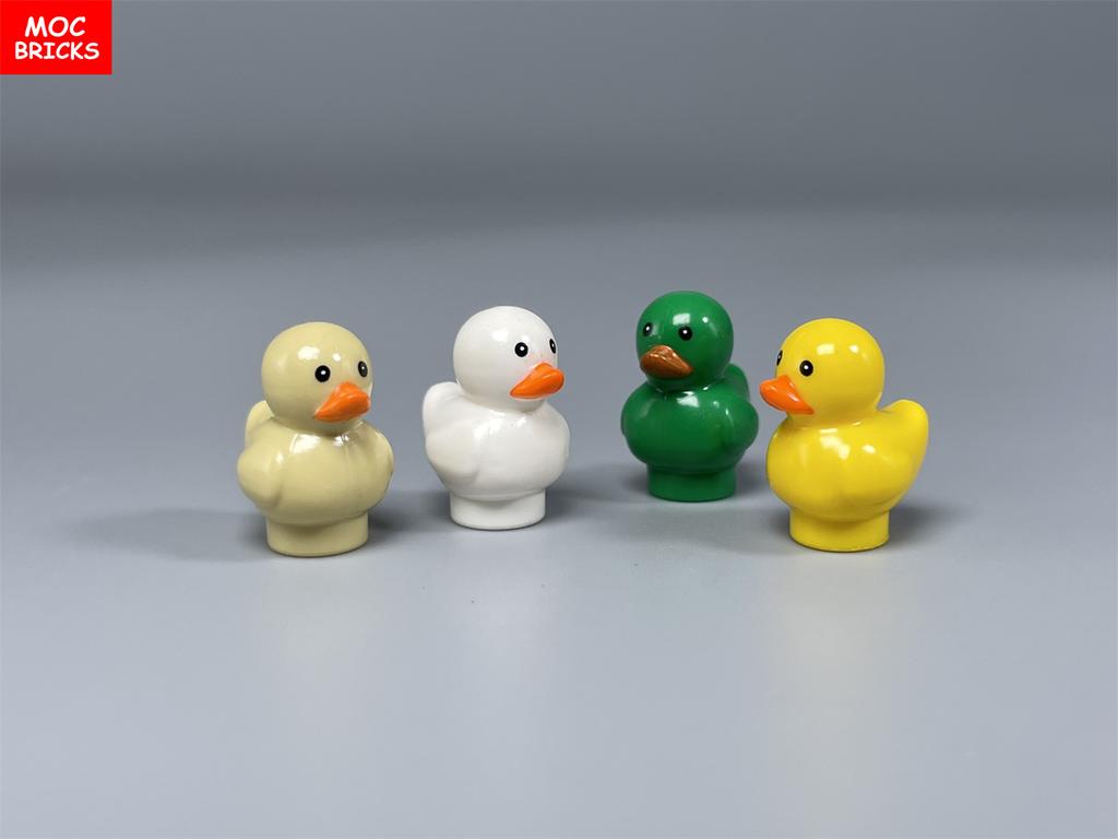 non-toxic MOC Bricks Animal Duck Swan River Lake Farm Scene View Accessories DIY Building Blocks Toys for Children Gifts