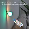 Wall Lamp with Remote Control 360-Degree Rotation Dimmable Indoor LED Color Changing Floor Spotlight RGB Lamp