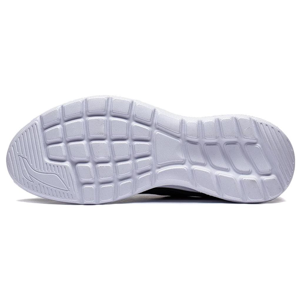 Li Ning Lightweight Soft Rebound Breathable Mesh Fabric TPU Shock Absorbing Durable Breathable Low Top Running Shoes Women Sneaker Black ARST020-2