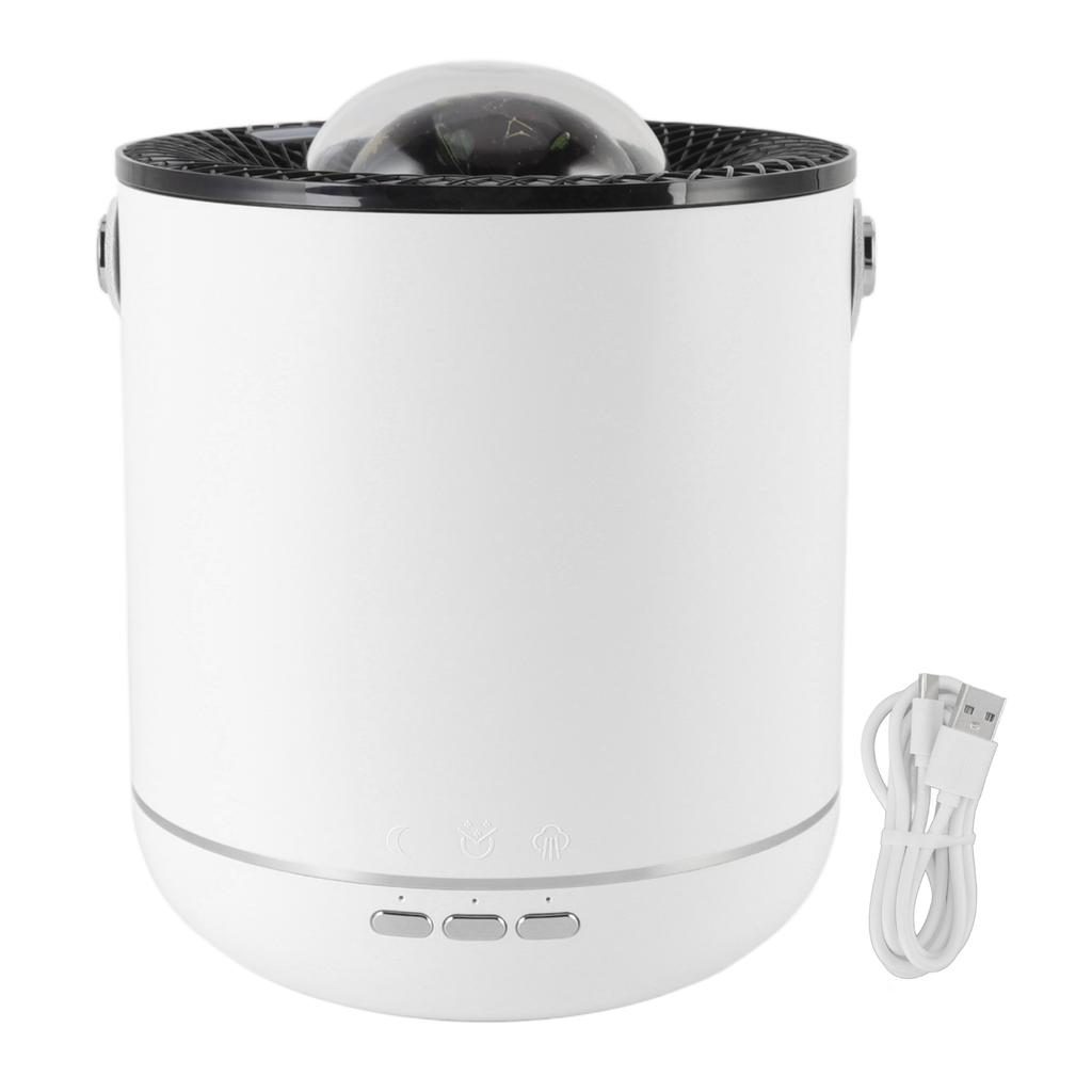 Увлажнитель воздуха с лампой-проектором 450 мл, динамическое вращение на 360 градусов, ультразвуковой диффузор для эфирных масел с ночником