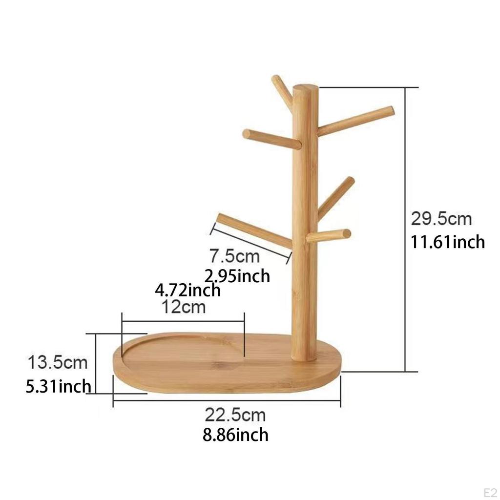 Кофейная кружка дерево, держатель кружки кухонный органайзер столешница многофункциональная стойка деревянная для дома