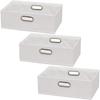 Iris Ohyama Box Inner Box Shallow Set of 3 White Width 38 X Depth 26 X Height 13cm IB-38