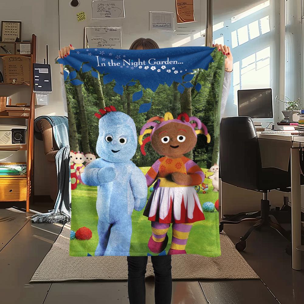 In The Night Garden Print Flannel Blanket, High quality Comfortable for All Seasons, Home Decor, Warmth and Comfort, Perfect for Christmas Gifts45