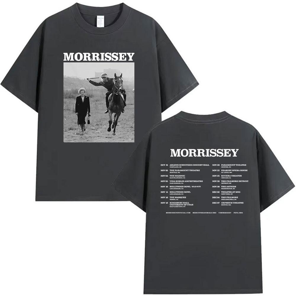 British Band Morrissey Tour 2026 Merch T Shirt Mens Hip Hop Gothic Short Sleeve Tshirts Casual Streetwear Summer