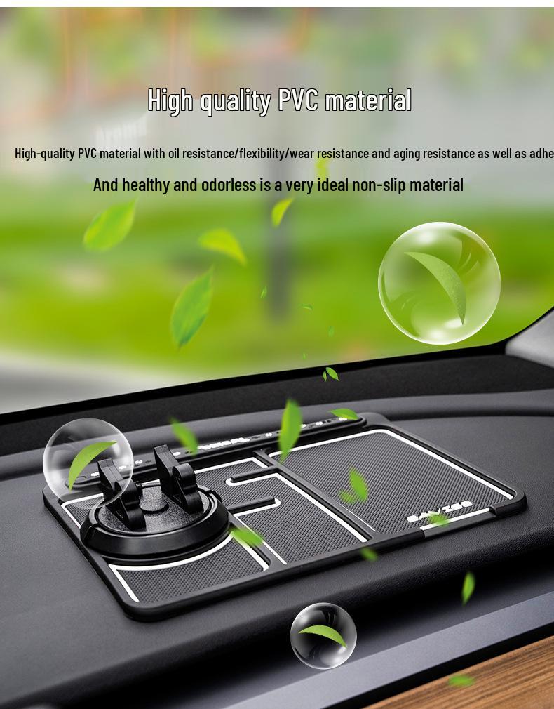Multifunctional Anti-Slip Car Phone Holder with Concealable Parking Number Plate