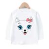 Kids Spring Autumn Print Long Sleeve T-shirt Girl Bottoming Top Children Cute Shirt