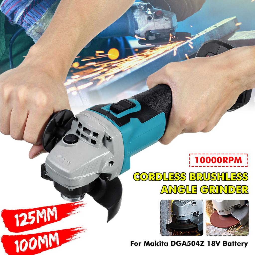 125mm/100mm Brushless Cordless Impact Electric Angle Grinder Power Tools Polishing Grinding Cutting Machine for 18V Battery