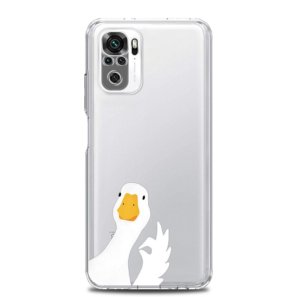 Прозрачный чехол для телефона с милым гусиной уткой для Xiaomi Redmi Note 12 10C 10 11 9 8 Pro Plus 9S 7 8T 9T 9A 8A 9C K50 K40
