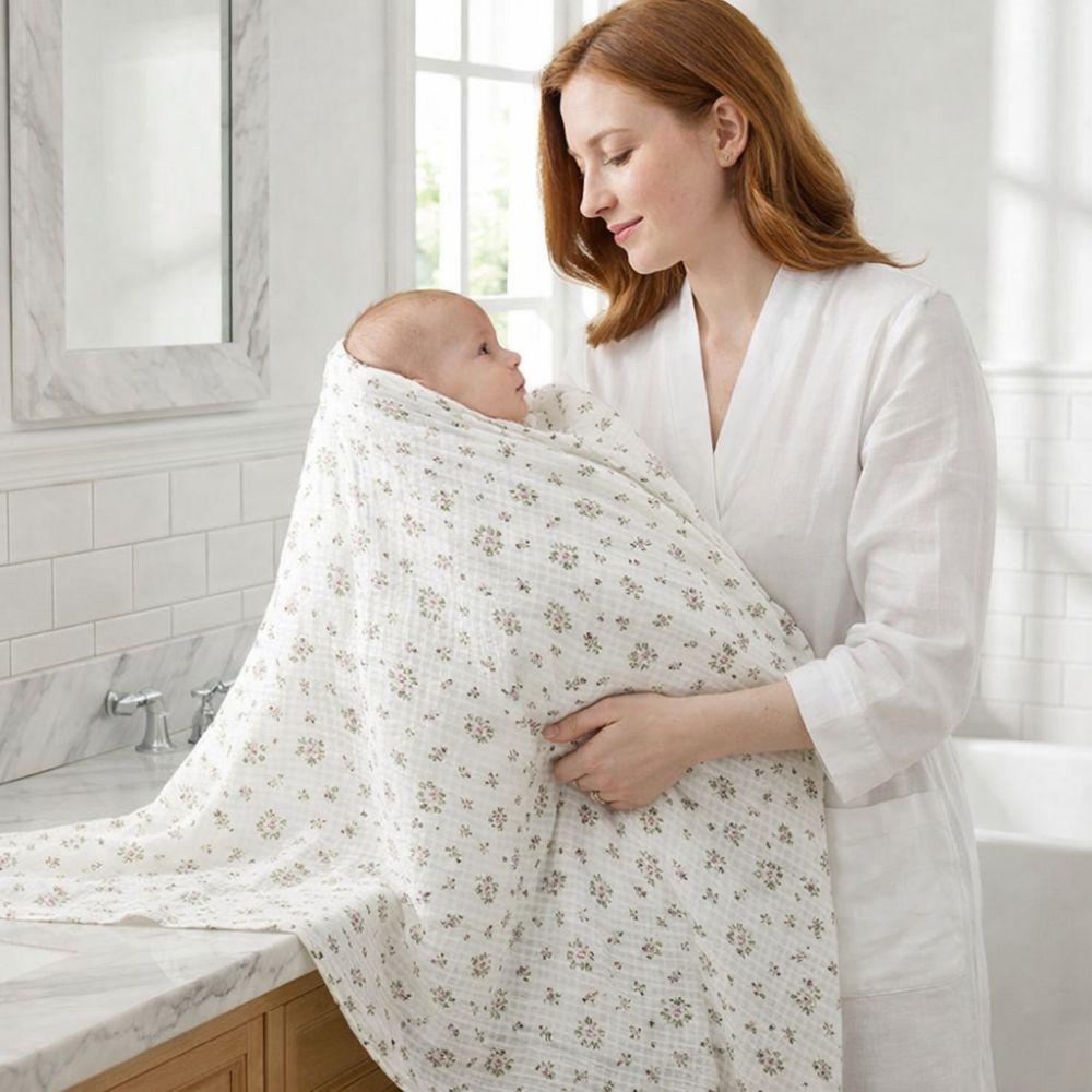 Cotton Muslin Swaddle Soft Kids Bath Towel Children Bedding Swaddle Blanket Girls