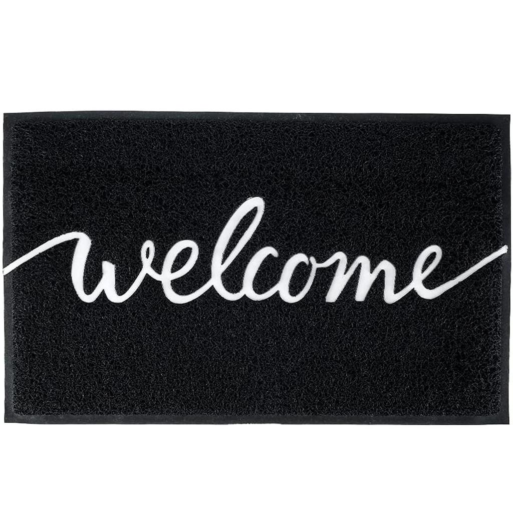 PVC Door Mat, Love Home Front, Foot Pad, Home Garden Decoration, Outdoor Carpet, Black and Gray, Rectangle Floor,Mall Hotel