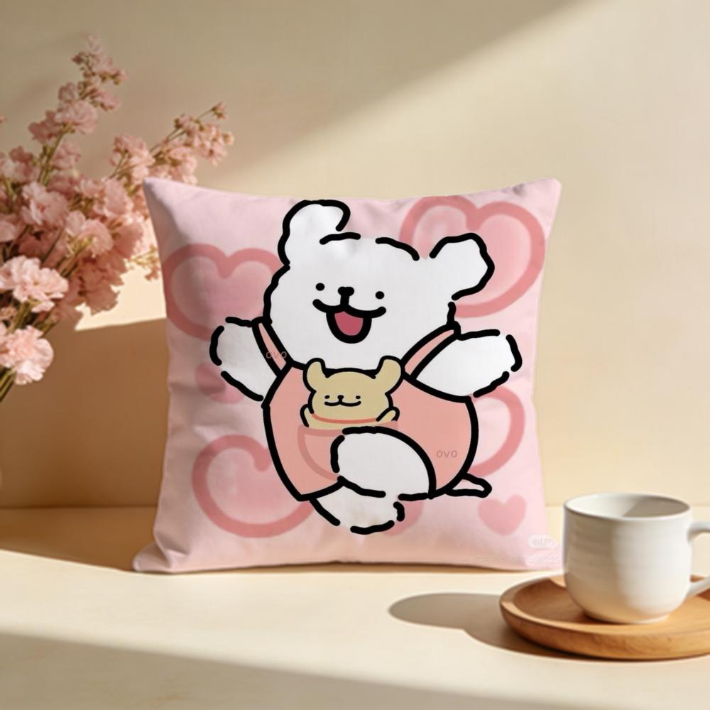 Hot LLine Puppier Cushion Cover Stylish Washable Pillow Cover Ideal for Couch Bedroom Car Decoration