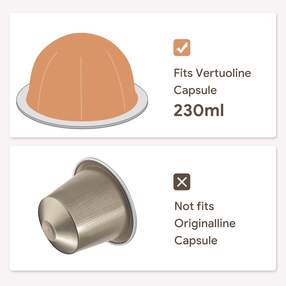 Для Nespresso Vertuo Next Pop Многоразовая капсула из нержавеющей стали Vertuoline Многоразовый кофейный фильтр Совместим с оригинальными капсулами