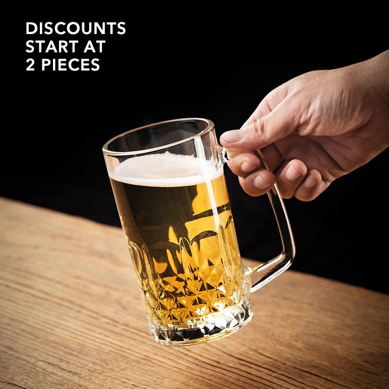Прозрачные большие пивные кружки с ручками, чайные чашки для кофе, можно мыть в посудомоечной машине, подарок для мужчин