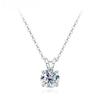 D Color 1CT  VVS1 Moissanite Necklace Pendants For Women Top Quality S925 Silver Neck Chain Fine Jewelry Gifts