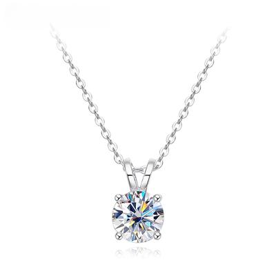 D Цвет 1CT VVS1 Муассанит Ожерелье Подвески для женщин Одежда высшего качества S925 Серебряная цепочка на шею Изящные ювелирные изделия Подарки