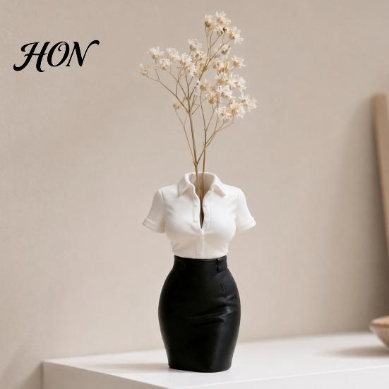 Stylish Office Organizer OL Woman Bust Pen Holder, 3D Printed Desk Organizer, Creative Workbench Decoration Flower Vase Decor for Home, Gift