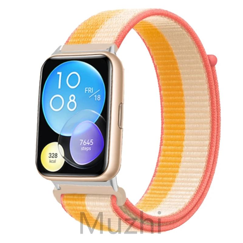 Нейлоновый ремешок для Huawei Watch Fit 2 Ремешок для умных часов Аксессуары для замены браслета Correa Huawei Watch fit2 active