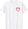 Red Heart Cool Love Graphic Valentines Day Cute Unisex T-Shirt