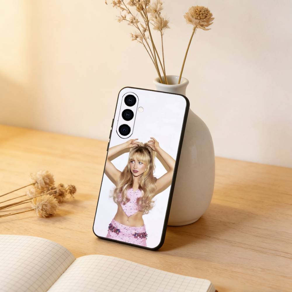 Singer S-Sabrina C-Carpenter Phone Case Black Silicone Soft For Samsung Galaxy A73,A72,A71,A70,A53,A52,A51