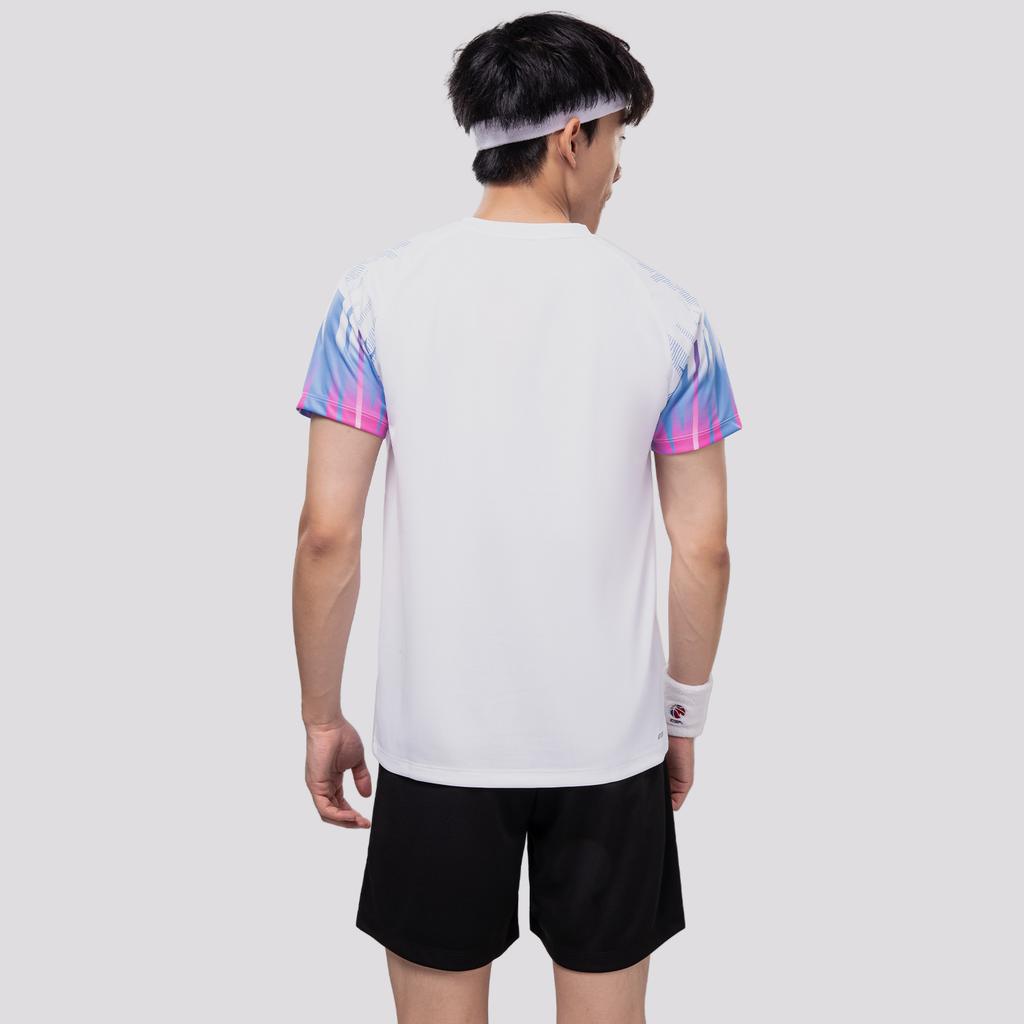 Li-Ning Быстросохнущая дышащая спортивная футболка с коротким рукавом и шорты для бега, бадминтона, тренировок. Повседневный спортивный комплект. Унисекс. AATV081-2