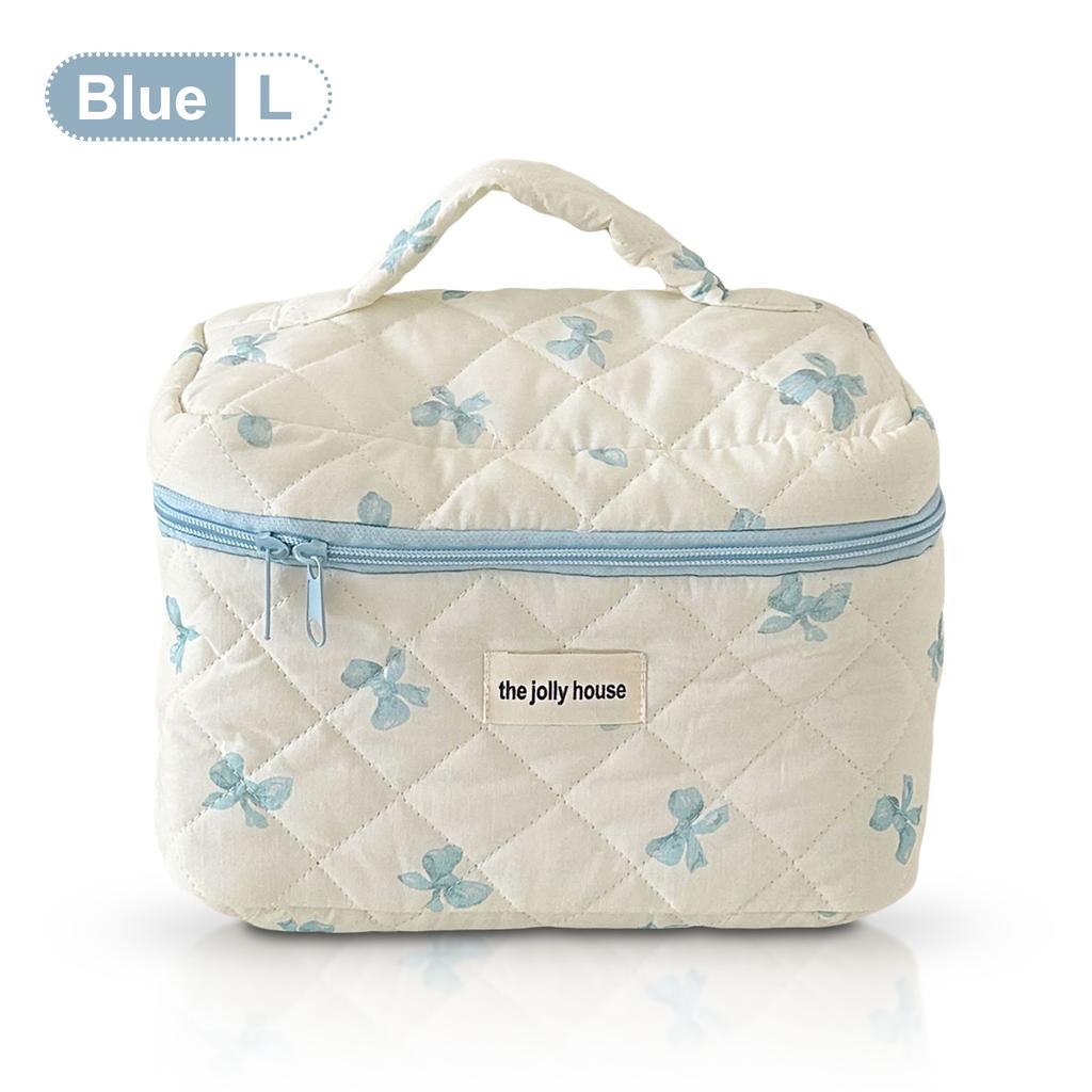 Косметичка с бантом Kawaii Большая сумка для хранения Портативная дорожная косметичка Органайзер для косметики Подарки для девочек