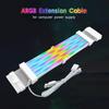 Computer 18AWG ARGB Sync PSU Power Supply Extension Cable Kit ATX 24PIN VGA GPU PCI-E 8PIN RGB Colorful PC Motherboard Module