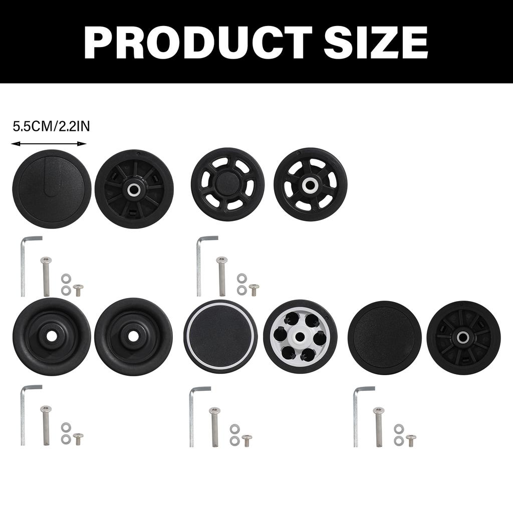 1 шт. практичные вращающиеся на 360 градусов колеса для чемоданов, сменные тихие роликовые аксессуары для чемоданов