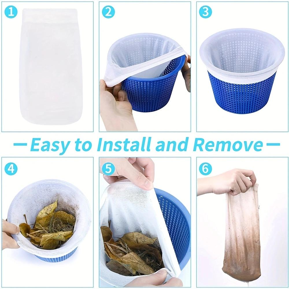 Filter Storage Pool Skimmer Socks Nylon Swimming Pool Filter Socks For Baskets Skimmers White Pool Supply