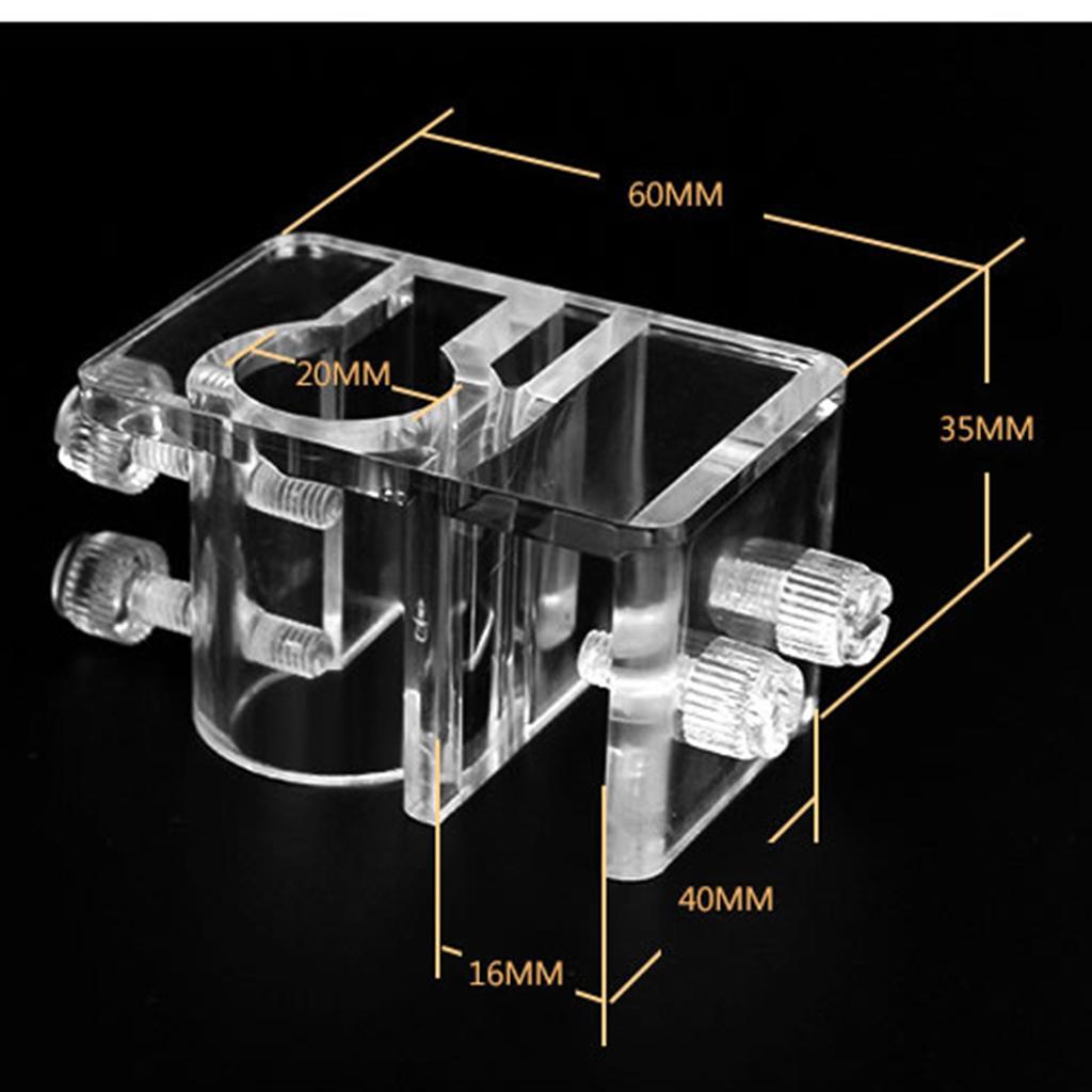 1 Acrylic Aquarium Tank Tube Holder Clip for 12mm/16mm , Mounted