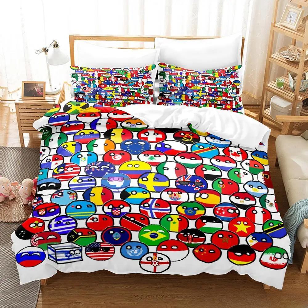 Новый Countryball Polandballs Комплект постельного белья Single Twin Full Queen King Size Комплект постельного белья Aldult Kid Bedroom Duvet cover Sets 3D Anime