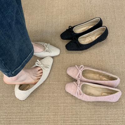 Женские туфли-балетки Новые балетки с круглым носком и бантом Слипоны Балетки Ленивые лоферы Мокасины Женские повседневные балетки Кроссовки Женские