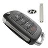 Складной корпус автомобильного ключа с 4 кнопками для Hyundai