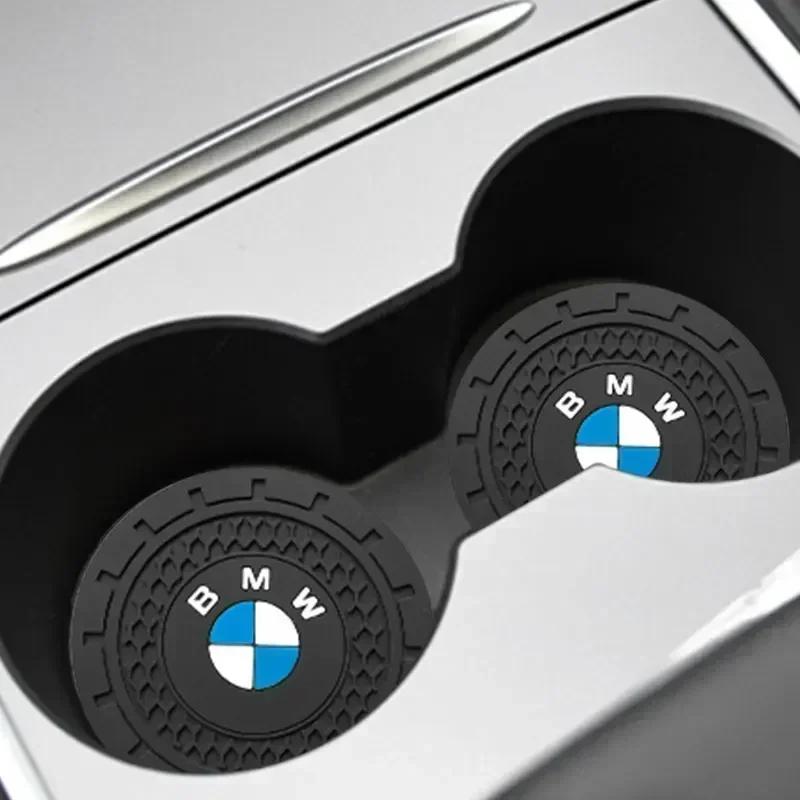 2025 Hot For BMW Silica Gel Car Coaster Water Cup2pcs Silicone Car Water Cup Holder Coaster Anti Slip Pad Mat For BMW X5 X4 X6 X