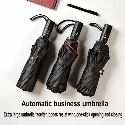 Автоматический зонт с 10 спицами, двухслойный, Amazon Hot - Ветрозащитный зонт для мужчин и женщин, складной однотонный зонт
