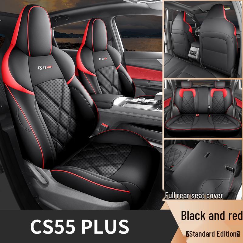 Compatible with Changan CS55 Plus models, full-coverage second and third-generation seat covers for all-season use.
